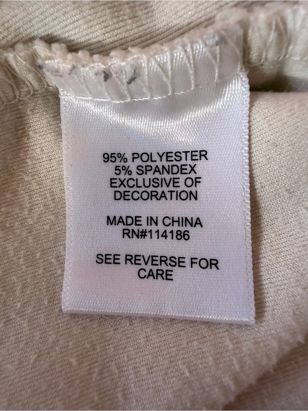 SZ M Juicy Couture Cream Colored Track Pants - Picture 9 of 12